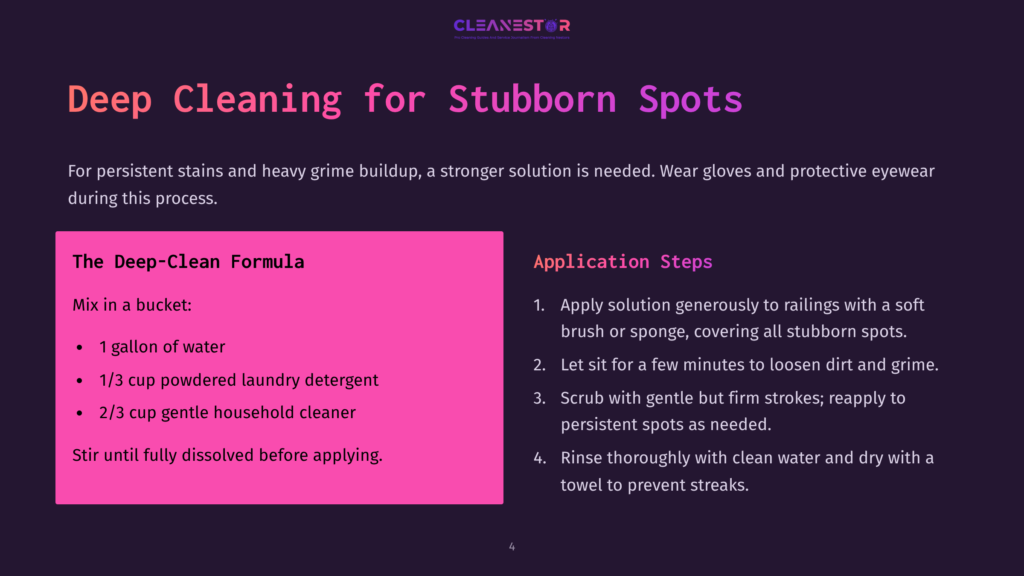 4 Deep Cleaning For Stubborn Spots Deep Cleaning For Stubborn Spots: A Guide With The Deep-Clean Formula Ingredients And Application Steps For Removing Tough Stains And Grime.