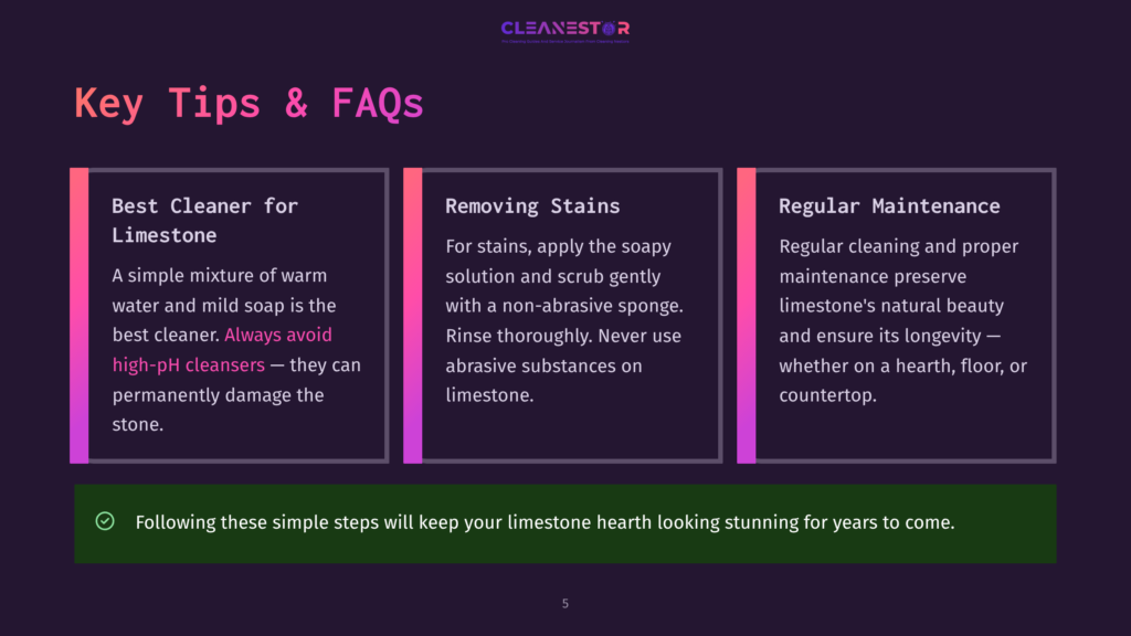 Key Tips &Amp; Faqs For Limestone: Best Cleaner, Removing Stains, And Regular Maintenance. Text Details Cleaning Advice For Limestone Hearths.