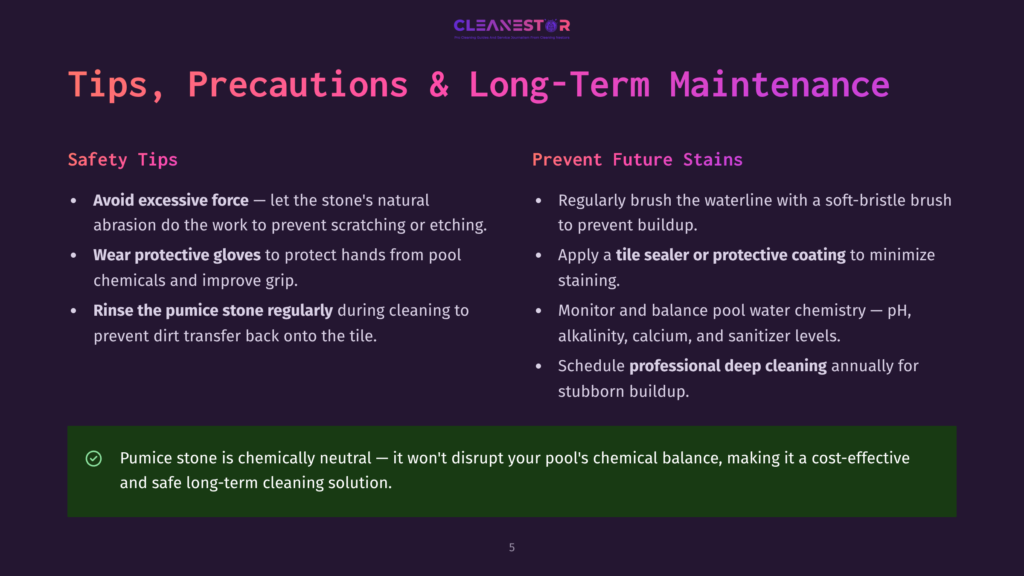 Cleanestor Logo Above Text Tips For Preventing Scratching And Long-Term Maintenance Of Stone Surfaces, Including Using Protective Gloves And Professional Deep Cleaning.