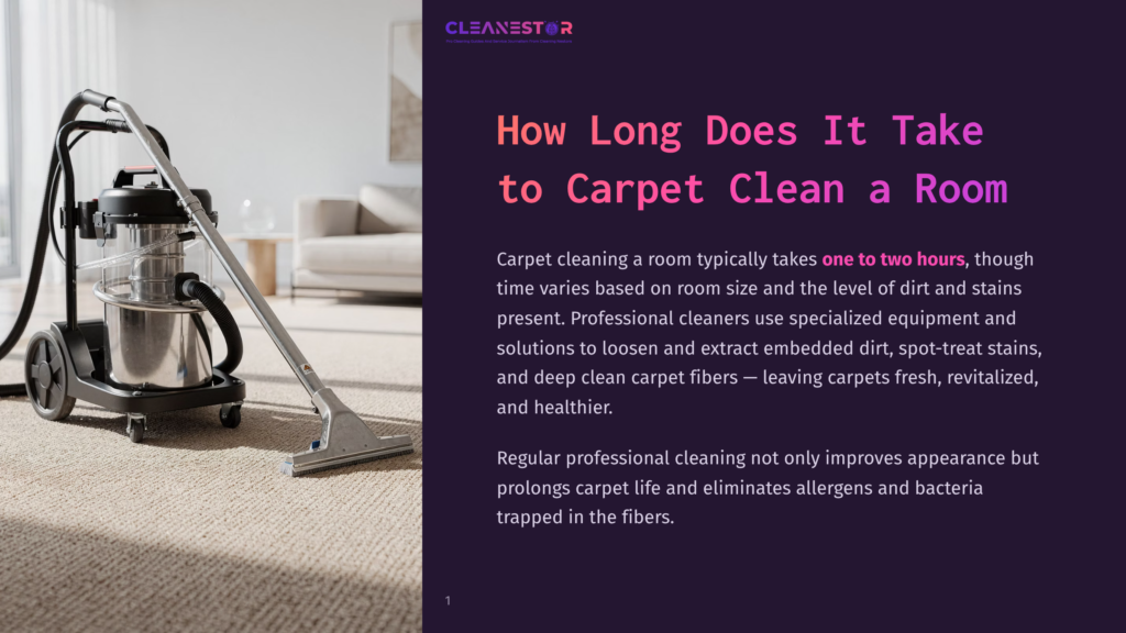 1 How Long Does It Take To Carpet Clean A Room A Professional Carpet Cleaning Machine With A Clear Tank And Silver Wand Sits On A Beige Carpet In A Sunlit Room.