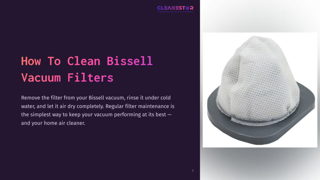 A White, Conical Vacuum Filter With A Mesh-Like Structure, Sitting On A Gray Base, Is Shown In A Close-Up. It'S Designed For Use In A Bissell Vacuum, Emphasizing The Importance Of Regular Maintenance.