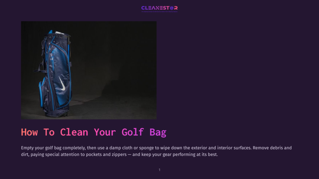 1 How To Clean Your Golf Bag Blue And Black Nike Golf Bag Against A Dark Background, Showcasing The Intricate Design And Branding.