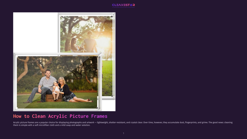 A Family Of Three Sits On A Wooden Crate In Front Of A Sun-Dappled Oak Tree. The Parents Are Smiling, And The Mother Holds Their Young Child. The Image Is Displayed In A Modern Acrylic Picture Frame.
