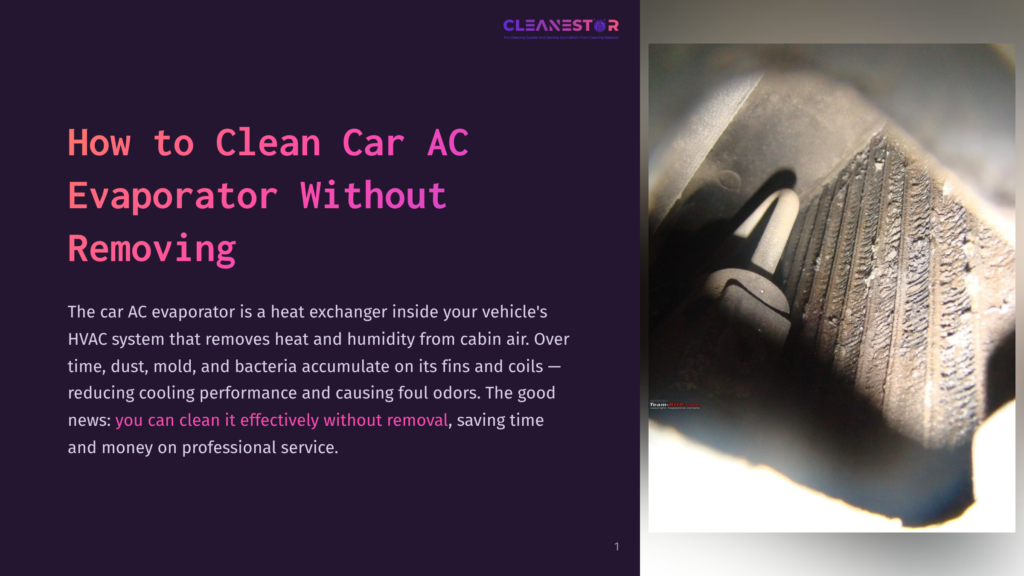 Close-Up Of A Very Dirty Car Ac Evaporator With Fins Clogged With Dust, Dirt, And Mold, A Common Problem That Affects Air Quality And Cooling Efficiency.
