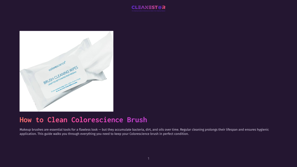 A Pack Of Cleanestor Brush Cleaning Wipes, Featuring The Brand Logo And Text &Quot;Brush Cleaning Wipes&Quot;.