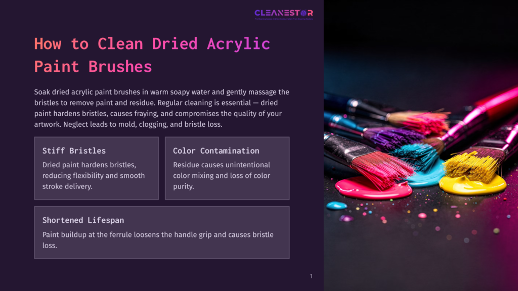 A Vibrant Array Of Acrylic Paint Brushes With Various Colors Such As Pink, Yellow, Blue, And Red, Displayed On A Black Surface With Colorful Paint Splashes.