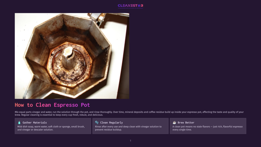 Interior View Of A Very Dirty, Stained Espresso Pot With Significant Mineral Deposits And Coffee Residue, Highlighting The Need For Cleaning.