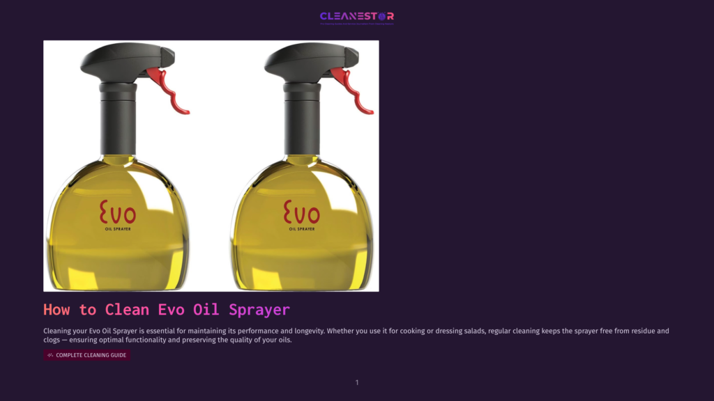 Two Identical Evo Oil Sprayers With Yellow Liquid And Black Spray Nozzles Are Shown Against A Dark Purple Background. The Text &Quot;Evo Oil Sprayer&Quot; Is Visible On Each Bottle.