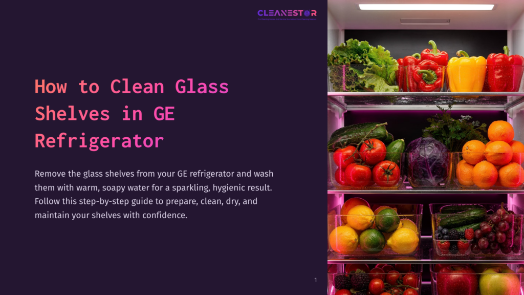 1 How To Clean Glass Shelves In Ge Refrigerator A Ge Refrigerator Interior Illuminated By Purple Led Lights, Displaying Fresh Produce Like Bell Peppers, Lettuce, Cabbage, Oranges, Lemons, Limes, Berries, And Apples On Clean Glass Shelves.