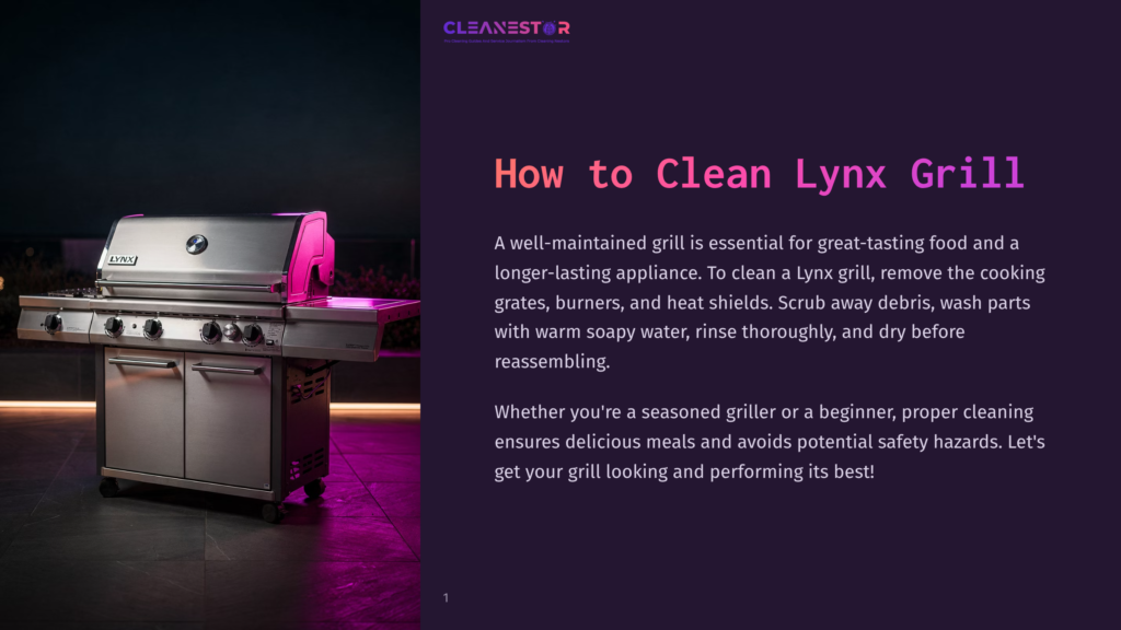 1 How To Clean Lynx Grill A Lynx Grill, Sleek And Metallic With A Pink Accent, Stands Illuminated Against A Dark Background, Showcasing Its Professional-Grade Design And Ready-To-Use Appearance.
