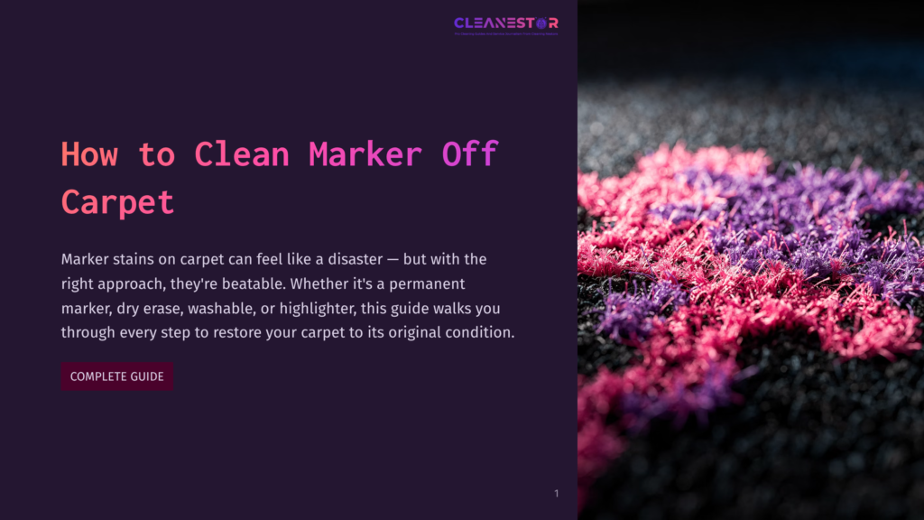 Close-Up Of A Dark Carpet With A Vibrant, Abstract Pattern Of Pink And Purple Fibers, Suggesting A Colorful Stain Or Artistic Design.