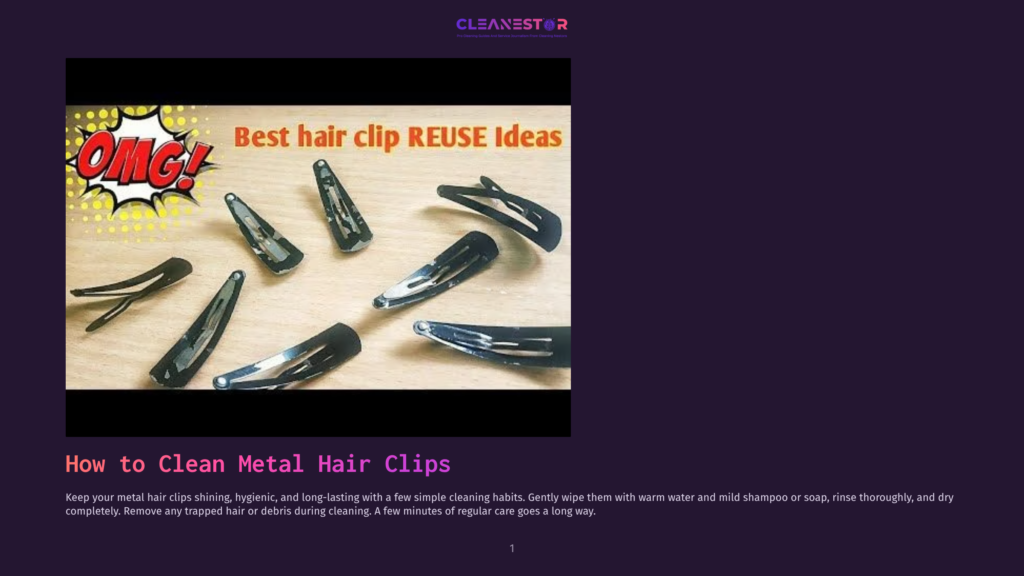 An Advertisement Poster Displays Various Metal Hair Clips Against A Bright Background With The Headline &Quot;Best Hair Clip Reuse Ideas.&Quot; The Clips Are Shown In Various Positions, Likely Intended For Reuse And Creative Styling.