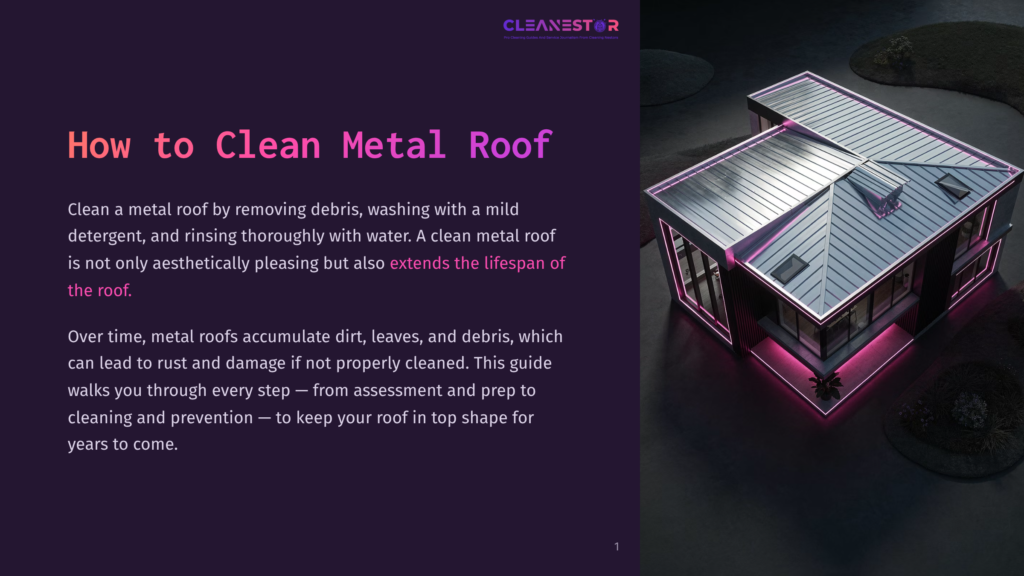 A Modern House With A Sleek Metal Roof Is Illuminated With A Soft Pink Light At Night, Showcasing Its Architectural Design And Clean Appearance.
