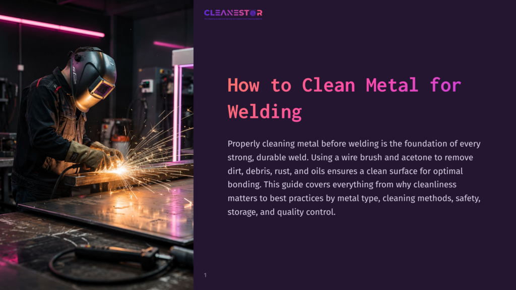 A Welder Wearing A Helmet And Protective Gear Sparks Metal With A Welding Torch, Demonstrating The Importance Of Cleaning Metal For Welding.