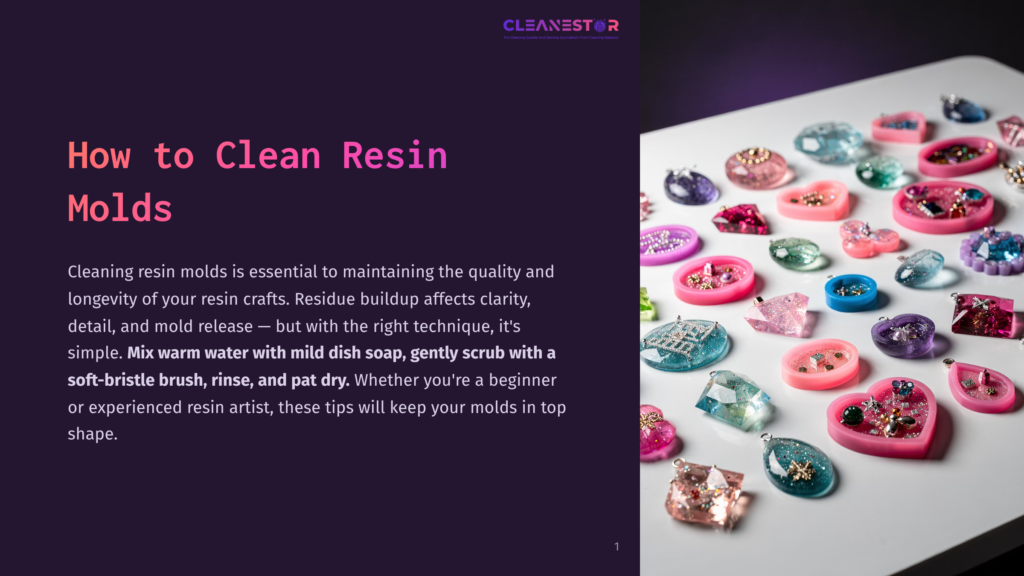 Close-Up Of Colorful Resin Art Molds Filled With Glitter And Embellishments, Arranged On A White Surface. The Image Showcases Various Shapes And Sizes Of Resin Creations.