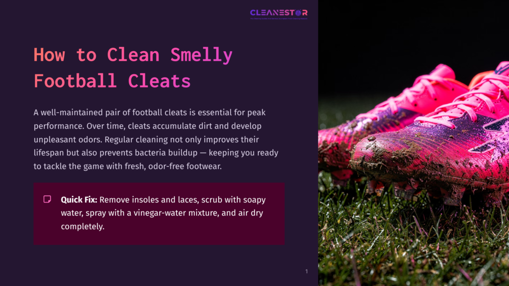 Bright Pink Football Cleats Covered In Mud Rest On Green Grass, Showcasing The Need For Cleaning Smelly Football Cleats.