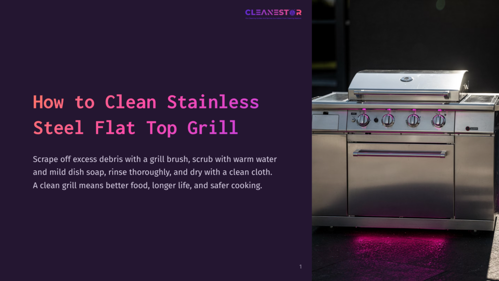 A Clean Stainless Steel Flat Top Grill With Burners And A Warming Rack, Illuminated By Pink Led Lights Underneath.
