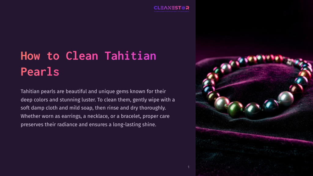 A Tahitian Pearl Necklace With Iridescent Black, Green, And Grey Pearls Rests On A Dark Velvet Cloth, Illuminated By Soft Pink And Purple Lighting.