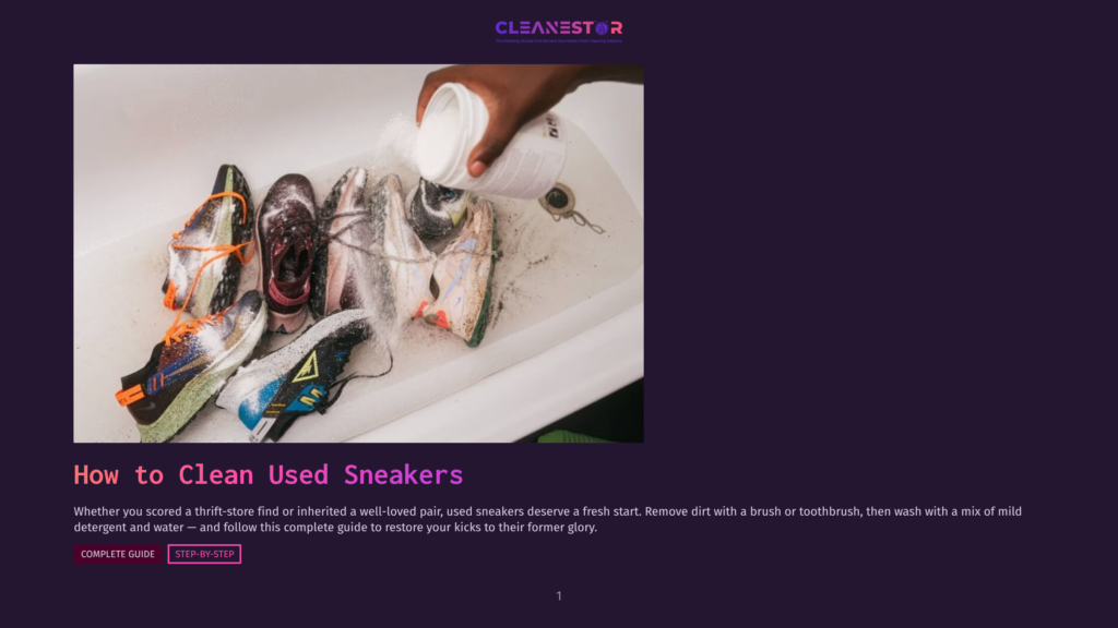 A Person'S Hands Pour White Powder Into A Bathtub Filled With Dirty Sneakers, Illustrating How To Clean Used Sneakers.