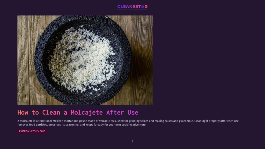 A Traditional Mexican Molcajete, Made Of Volcanic Rock, Filled With White Rice, Ready For Cleaning After Use For Grinding Spices, Salsas, And Guacamole.