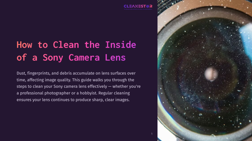 Close-Up Of A Dirty Camera Lens With Dust, Fingerprints, And Debris, Illustrating The Need To Clean A Sony Camera Lens For Sharp Images.
