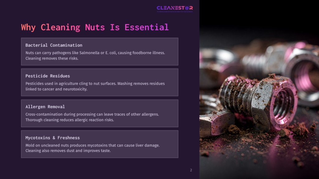 Close-Up Of Rusty Metal Nuts And Bolts Covered In Dirt And Dust, Highlighting The Need For Cleaning Nuts And Essential Cleaning Processes.