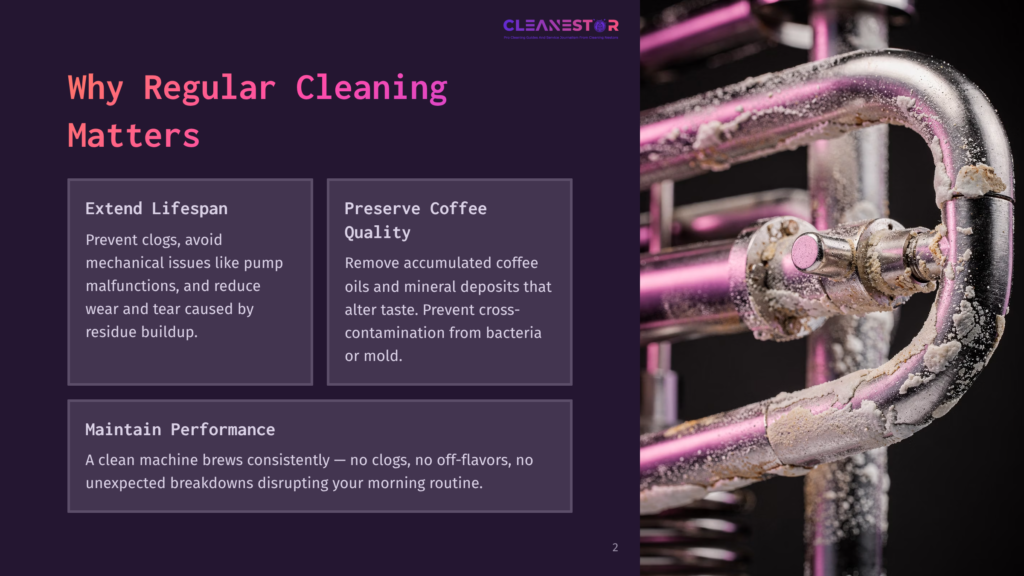 2 Why Regular Cleaning Matters 89 An Infographic On The Importance Of Regular Cleaning, Featuring A Close-Up Of A Tarnished, Dirty Trombone To Illustrate The Effects Of Neglect, Set Against A Dark Background With Text Overlays Highlighting Key Benefits.