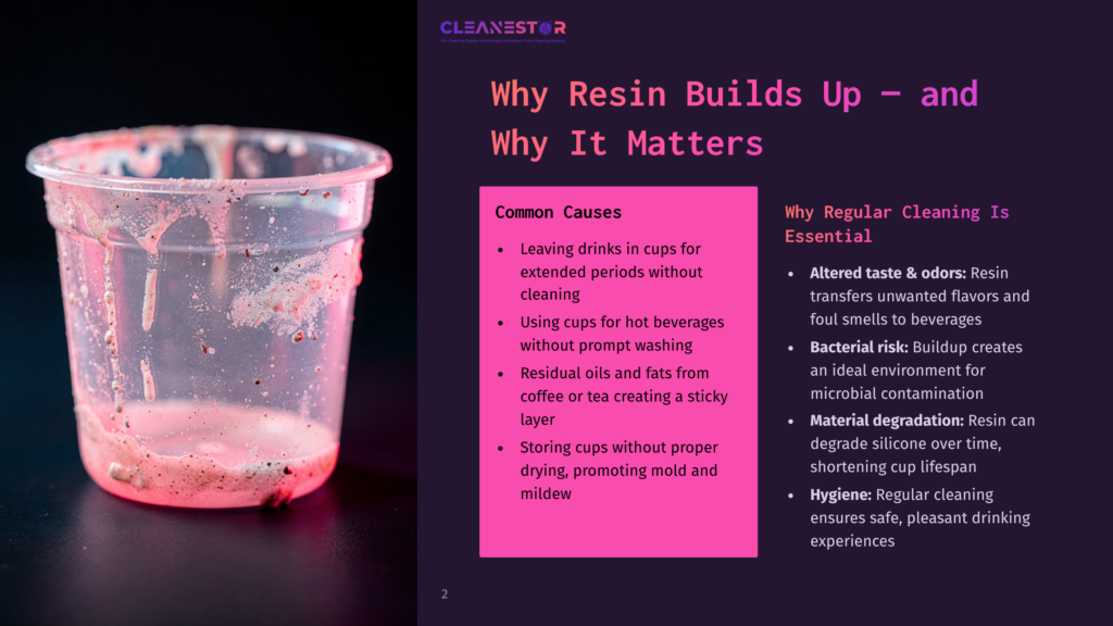 A Dirty, Pink-Stained Plastic Cup With Dried Residue And Remnants Of A Drink, Highlighting The Need For Regular Cleaning.