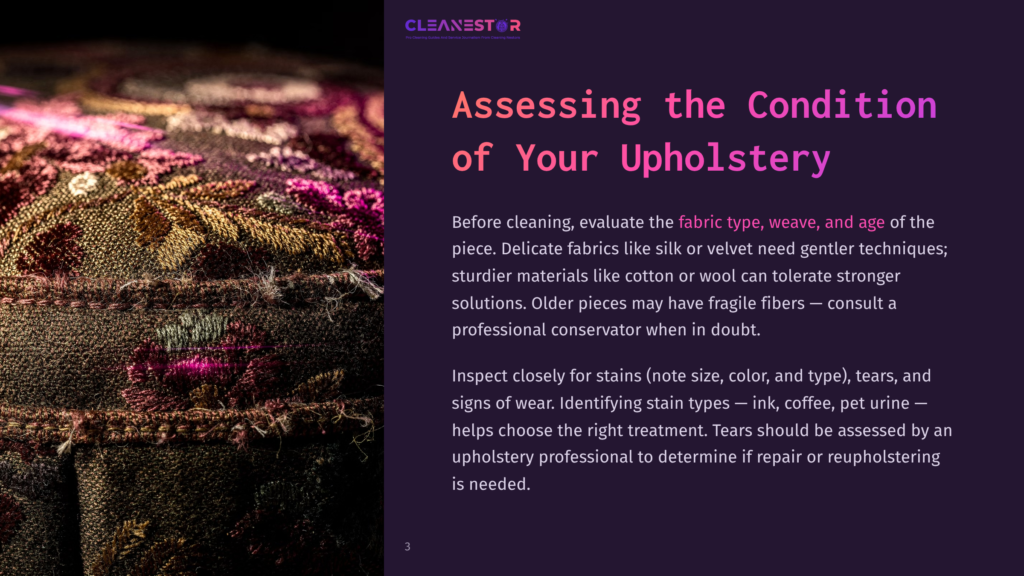 Close-Up Of A Textured, Dark Upholstery Fabric With Intricate Floral Patterns In Vibrant Shades Of Pink And Purple, Showcasing The Detailed Weaving And Potential For Professional Upholstery Cleaning And Repair.