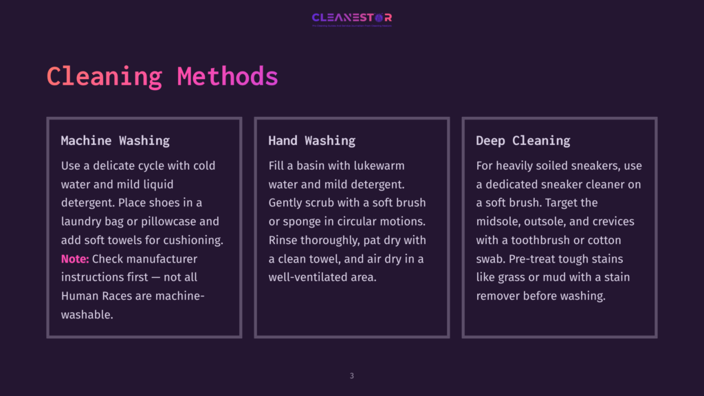 Three Cleaning Methods For Shoes: Machine Washing, Hand Washing, And Deep Cleaning, With Detailed Instructions For Each.
