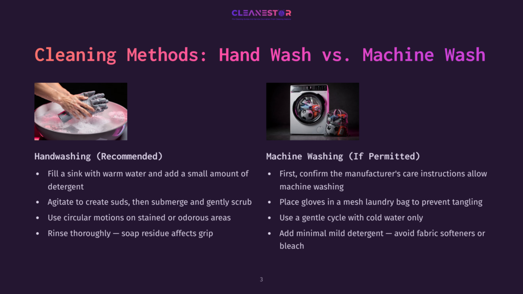 Hands Washing Clothes In A Sink With Soap Suds, Next To An Image Of A Washing Machine. Text Reads &Quot;Cleaning Methods: Hand Wash Vs. Machine Wash&Quot;.