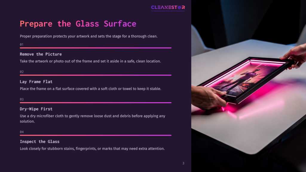 A Person'S Hands Hold A Framed Artwork With A Vibrant Neon Pink Glow, Showcasing A Futuristic Scene. The Text &Quot;Cleanestar&Quot; Is Visible At The Top.