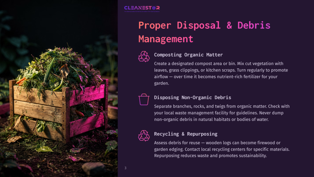 A Rustic Wooden Crate Overflowing With Compostable Organic Matter, Including Green Leaves, Carrots, And Twigs, Sits On Dark, Damp Soil, Illuminated By Vibrant Pink And Purple Light.