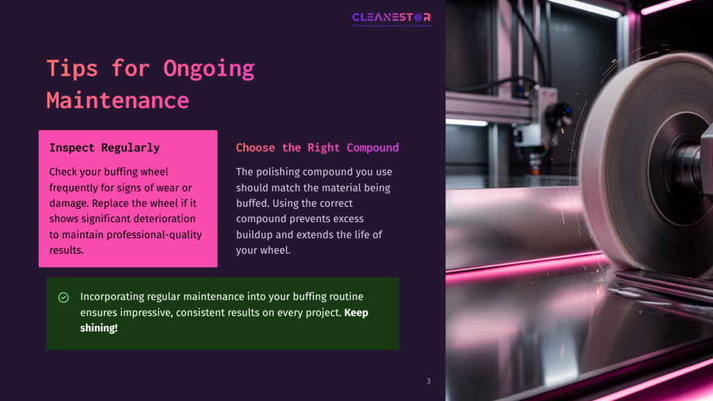 A Graphic With A Pink Background Displays Tips For Ongoing Maintenance, Featuring An Image Of A High-Tech Machine With A Pink Light In A Dark Setting.
