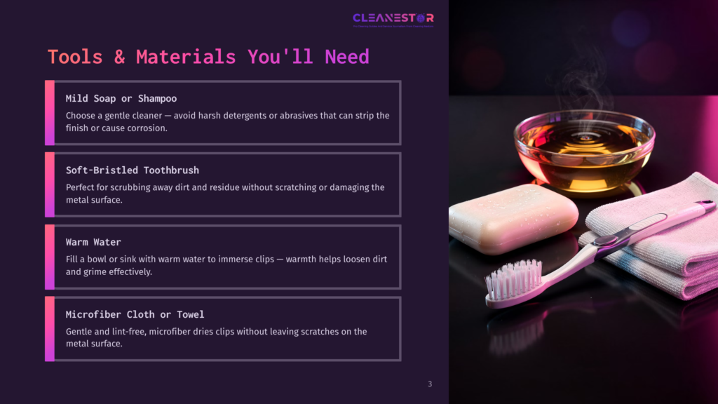 A Bar Of Soap, A Pink Toothbrush, A Bowl Of Amber Liquid, And A Folded White Towel Are Arranged On A Dark, Reflective Surface, Suggesting Cleaning Tools And Materials.
