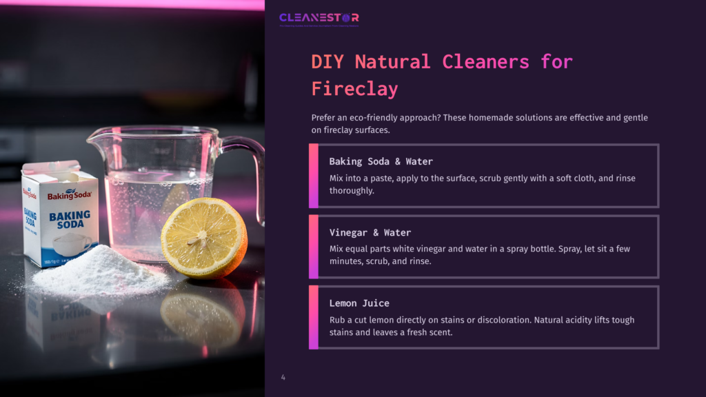 Baking Soda And A Lemon Sit Next To A Pitcher Of Water, Ingredients For Diy Natural Cleaners For Fireclay Surfaces.