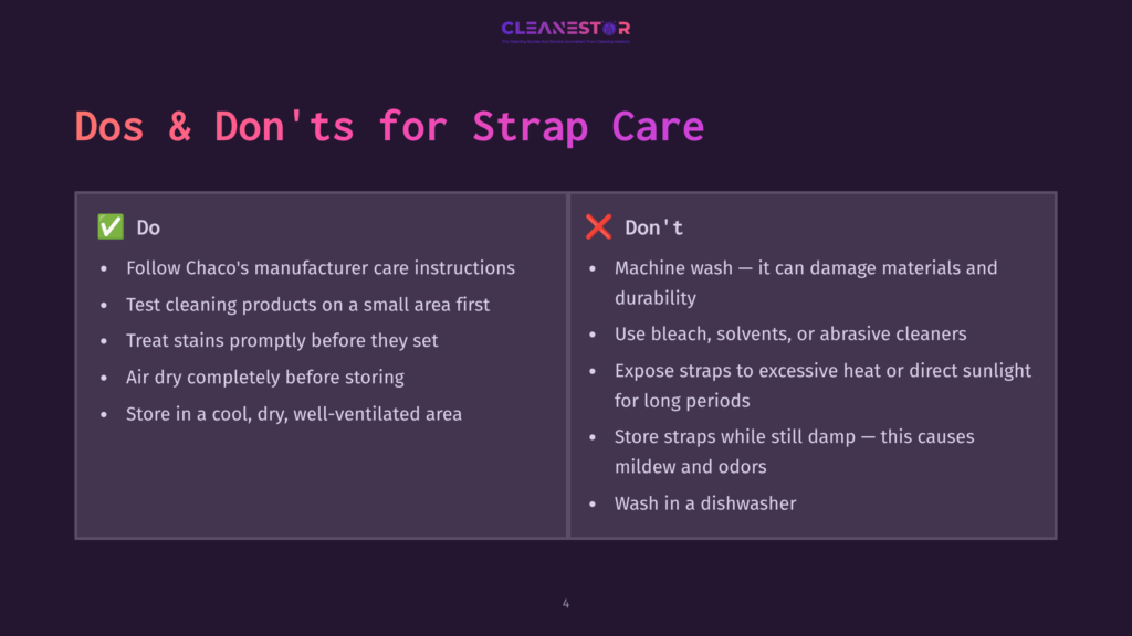 Dos And Don'Ts For Strap Care: A Guide On How To Properly Care For Straps, With A Checklist Of Do'S And Don'Ts.