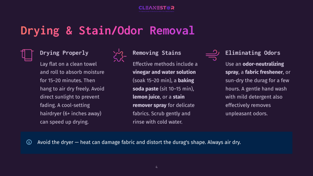 Drying &Amp; Stain/Odor Removal: Lay Flat To Dry, Use Vinegar And Water Solution For Stains, And Odor-Neutralizing Spray For Odors. Avoid Direct Sunlight And Dryers.