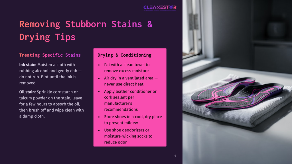A Pair Of Purple And Black Sandals With White Soles Rests On A White Towel On A Countertop. In The Background, A Window With A View Of A Room With A Clean, Modern Aesthetic.