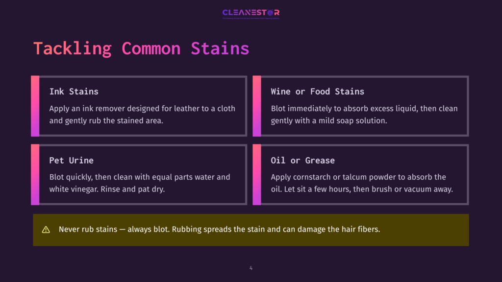 Tackling Common Stains: Ink, Wine, Food, Pet Urine, And Oil Or Grease. Learn How To Remove Stains With This Guide.