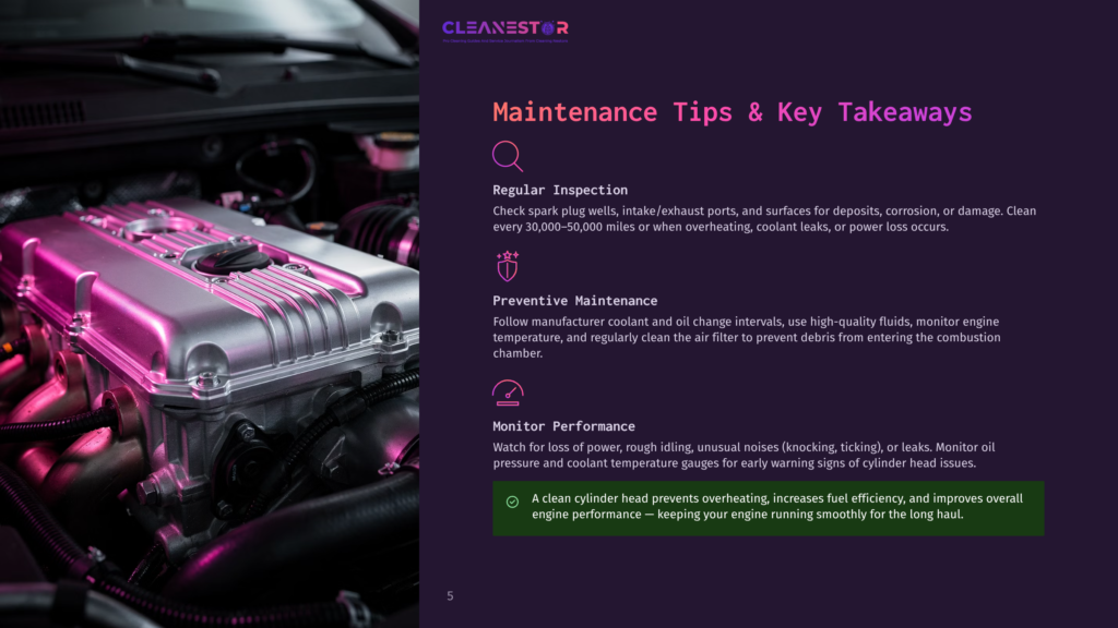 Close-Up Of A Clean, Silver Car Engine With Red Accents, Showcasing Intricate Metalwork And Wiring. Text Overlays Provide Car Maintenance Tips, Including &Quot;Regular Inspection&Quot; And &Quot;Preventive Maintenance.