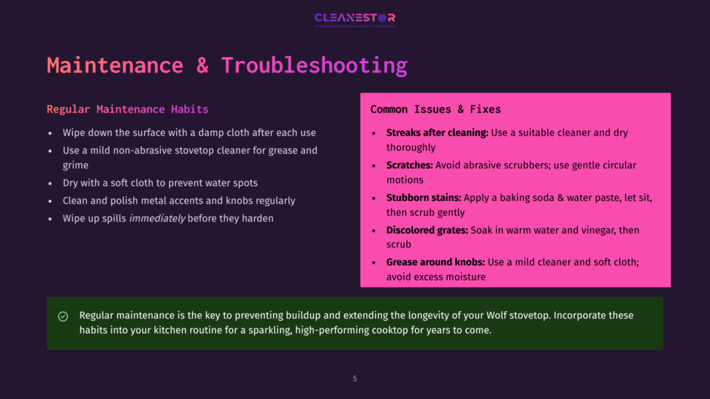Cleanestor Maintenance And Troubleshooting Guide For Stovetops: Regular Maintenance Habits, Common Issues And Fixes, And Tips For Sparkling, High-Performing Cooktops.