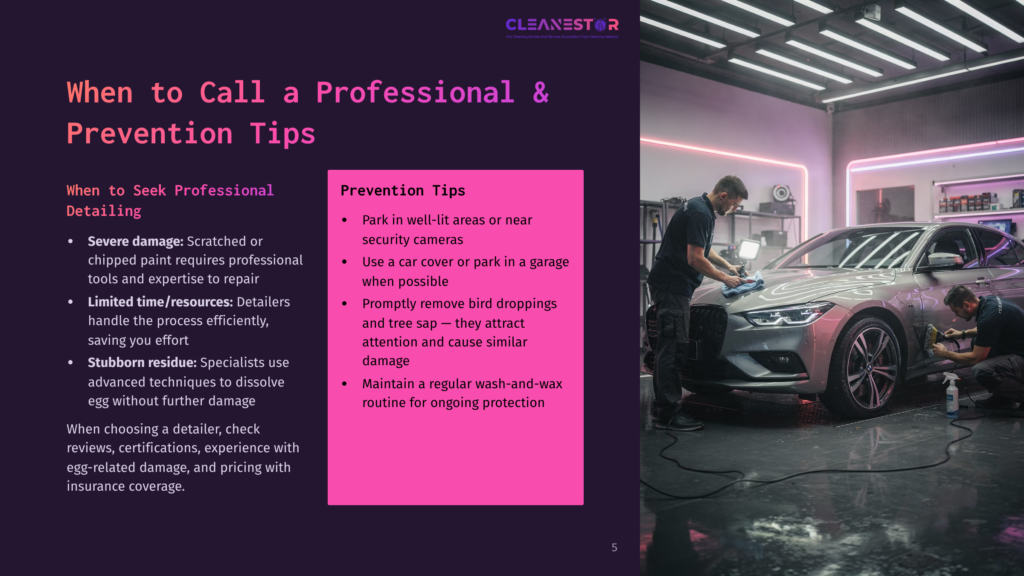 Two Detailers Meticulously Clean A Silver Sedan In A Brightly Lit Garage, Showcasing Professional Car Detailing Services And Prevention Tips For Car Owners.