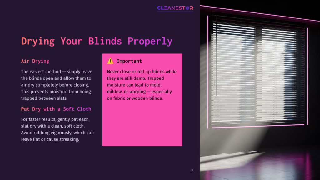 Close-Up Of White Horizontal Blinds Angled Open, Letting Bright Sunlight Stream Through A Window Onto A Dark, Textured Wall. Neon Pink Accent Lighting Frames The Window.