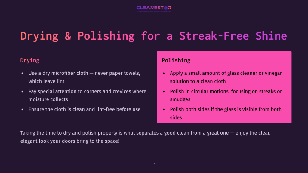 Drying And Polishing For A Streak-Free Shine: Tips For Drying With A Microfiber Cloth And Polishing With Glass Cleaner For A Spotless Finish.
