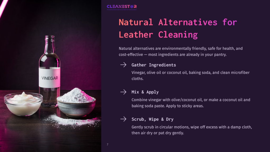 A Bottle Of Vinegar, A Bowl Of White Powder, And A Bowl Of Cream Are Arranged On A Dark Wooden Surface, With A Pinkish Light Illuminating The Scene. The Bottle Has A Label That Reads &Quot;Vinegar&Quot;.