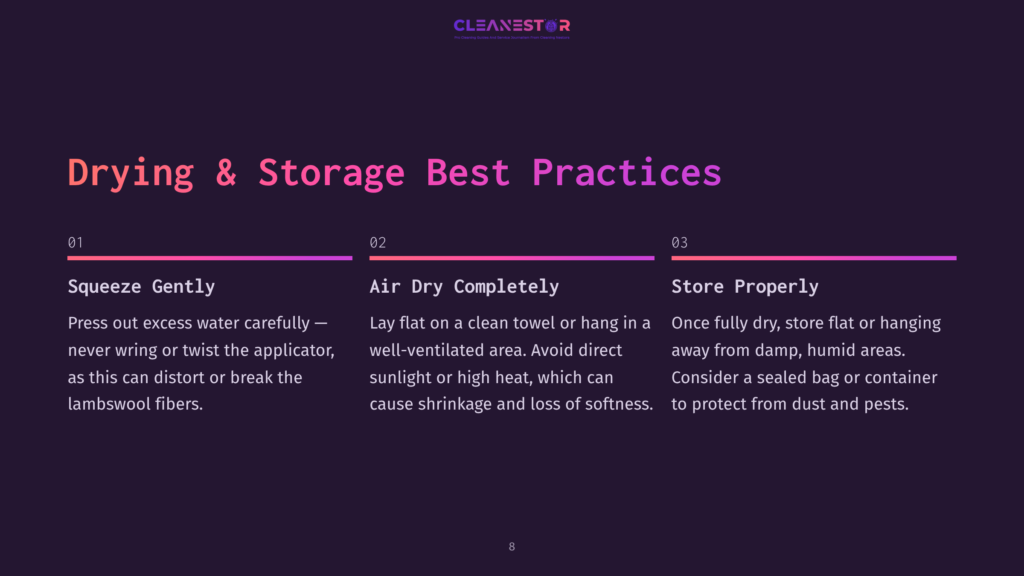 Drying &Amp; Storage Best Practices: Squeeze Gently, Air Dry Completely, Store Properly. Learn How To Care For Lambswool Fibers.
