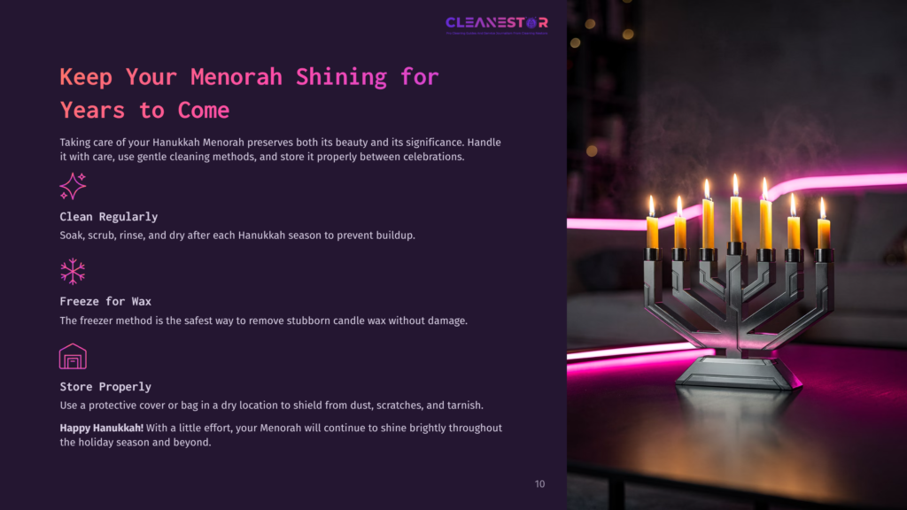 Menorah Care Tips For Hanukkah Celebrations.