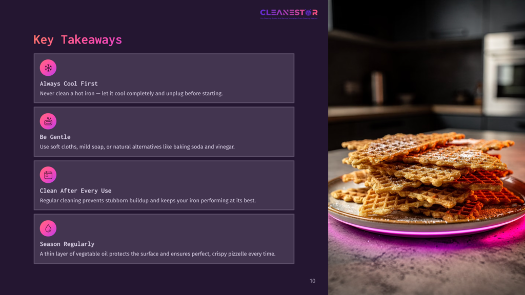 A Stack Of Golden-Brown Waffles Dusted With Powdered Sugar Sits On A White Plate, With A Dark, Moody Kitchen Background.