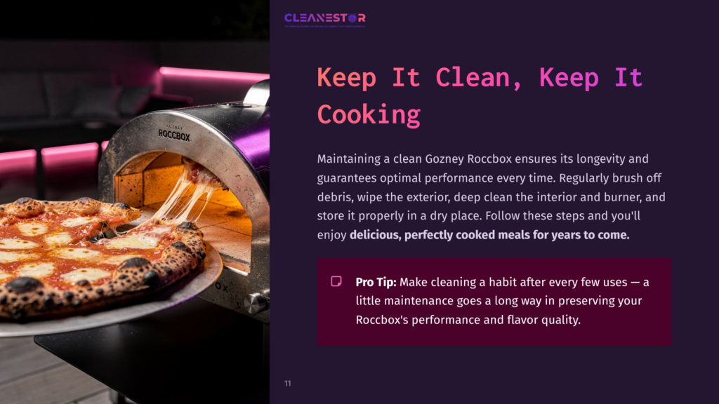 A Gozney Roccbox Pizza Oven In Use, Featuring A Vibrant Purple Exterior And A Fresh Pizza With Toppings Baking Inside.